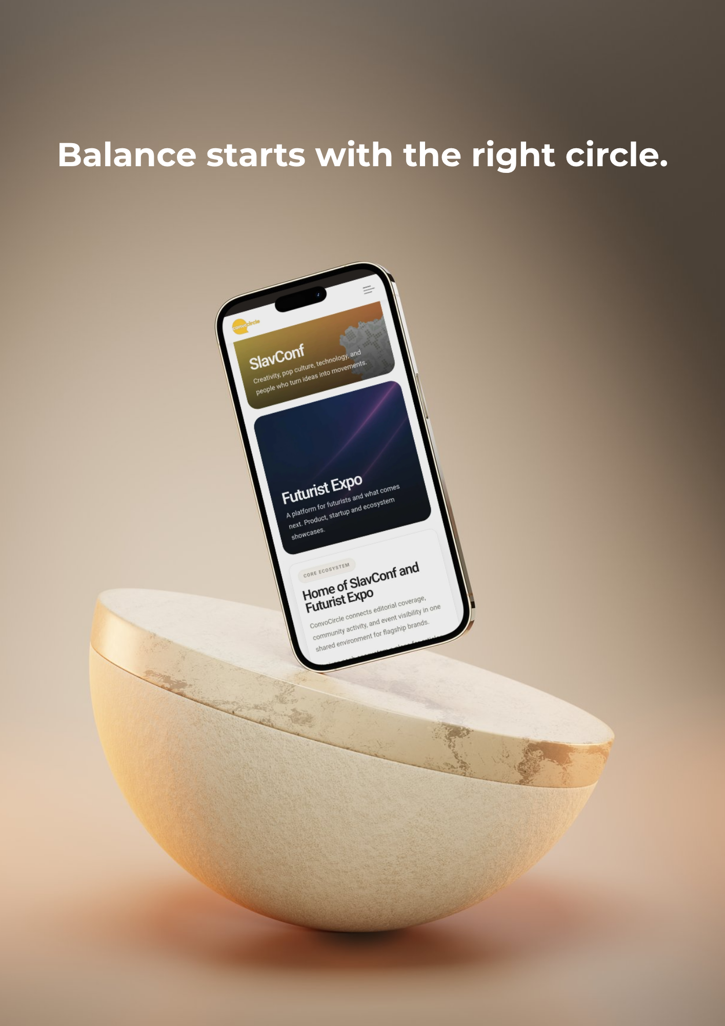 Balance starts with the right circle.
